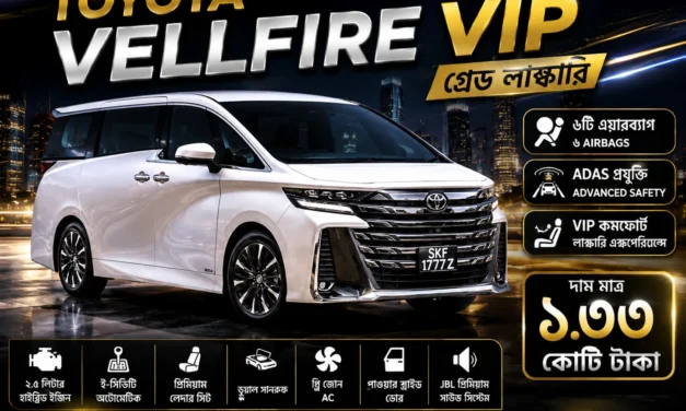 Toyota Vellfire VIPগ্রেড লাক্সারি, ৬টি এয়ারব্যাগ, ADAS প্রযুক্তি এবং দাম ১.৩৩ কোটি টাকা