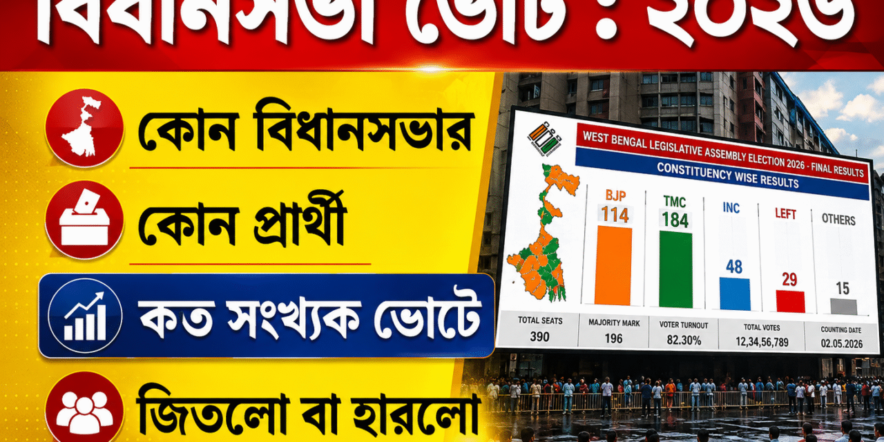 Assembly Election Result Live 2026 | বিধানসভা ভোটে কোন প্রার্থী কত ভোটে জিতলো বা হারলো এভাবে দেখে নিন
