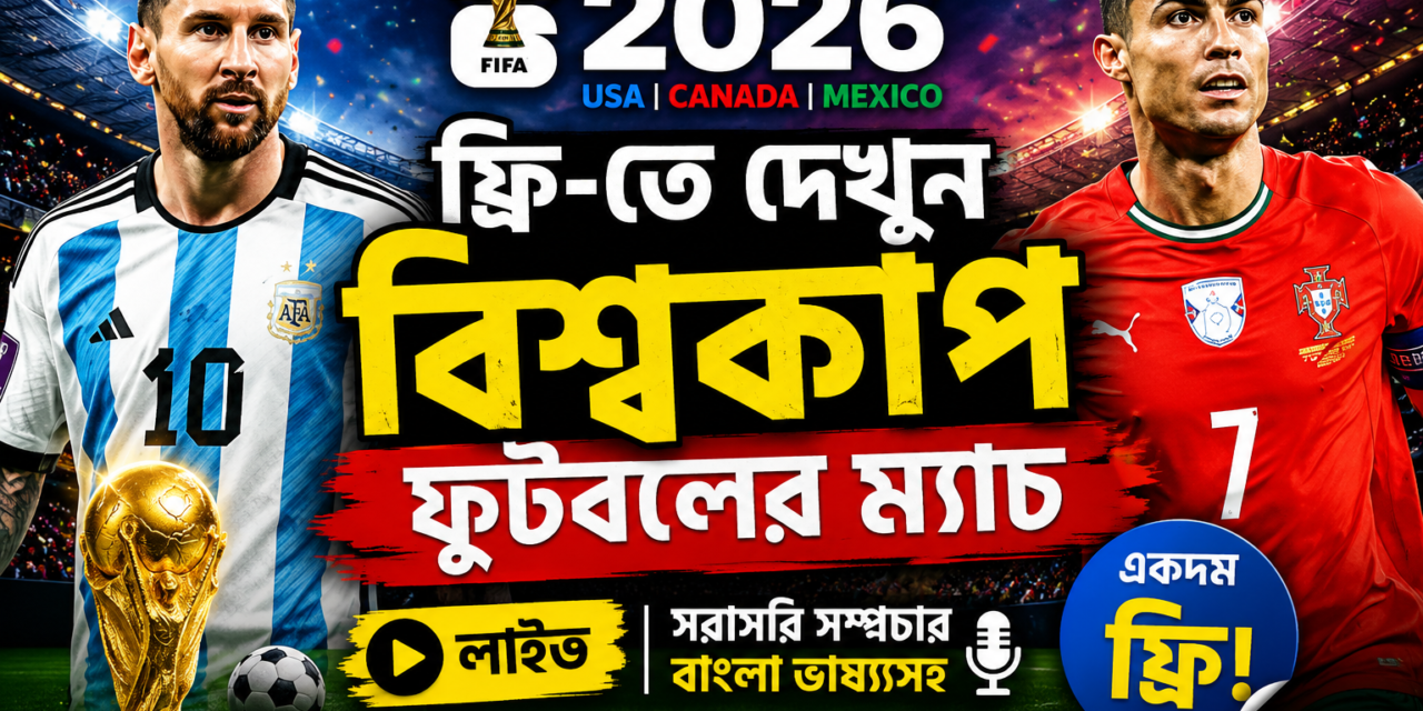 FIFA Football World Cup 2026: বিরাট সুখবর! ফ্রি-তে দেখুন বিশ্বকাপ ফুটবলের ম্য়াচ