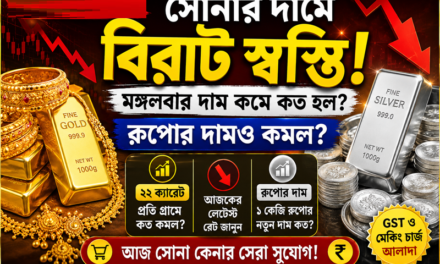 Gold Price Today আজ সোনা কেনার সেরা সুযোগ? মঙ্গলবার কমল সোনার দাম, রুপোর দরেও পরিবর্তন
