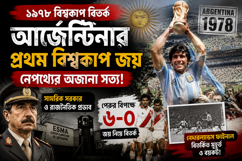 আর্জেন্টিনার প্রথম বিশ্বকাপ জয় নিয়ে বিতর্ক: আসলে কী ঘটেছিল ১৯৭৮ সালে?