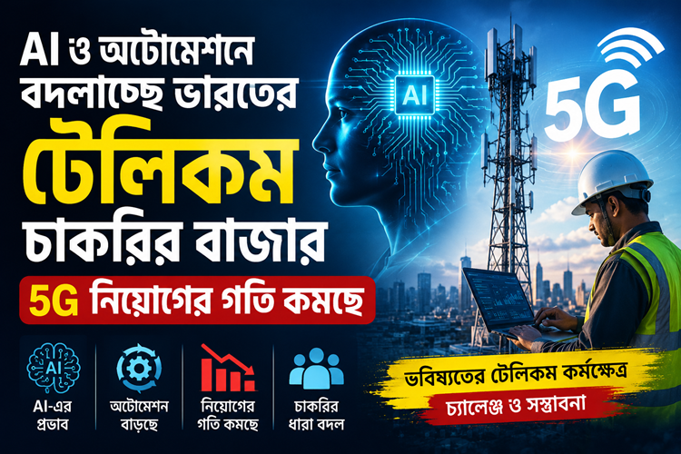 AI ও অটোমেশনে বদলাচ্ছে ভারতের টেলিকম চাকরির বাজার, 5G নিয়োগের গতি কমছে